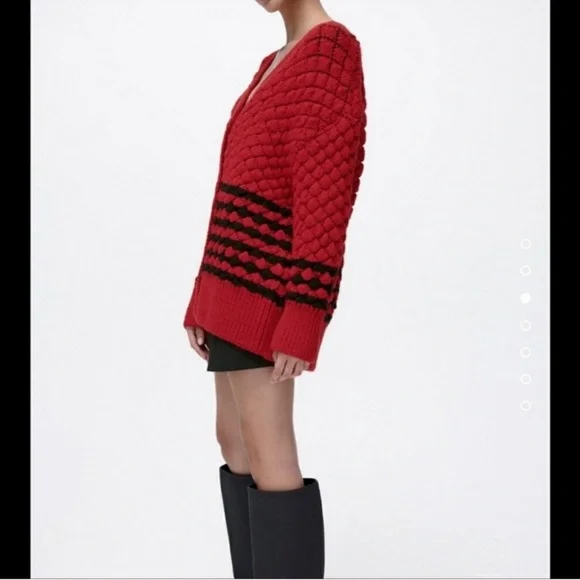 EUC ZARA OVERSIZED KNIT CARDIGAN - Picture 4 of 9